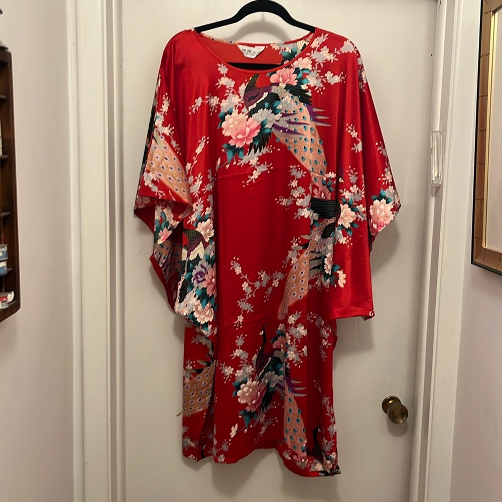 Oriental top or dress. Never worn beautiful  details on it